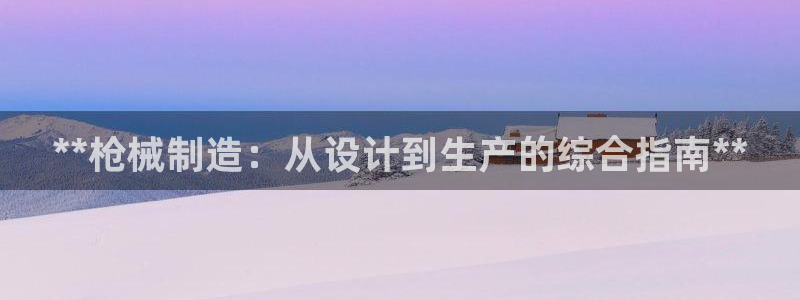 彩神旗下有哪些平台可以玩：**枪械制造：从设计到生产的综合指
