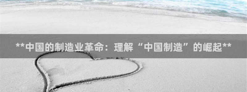 彩神Vll：**中国的制造业革命：理解“中国制造”的崛起**