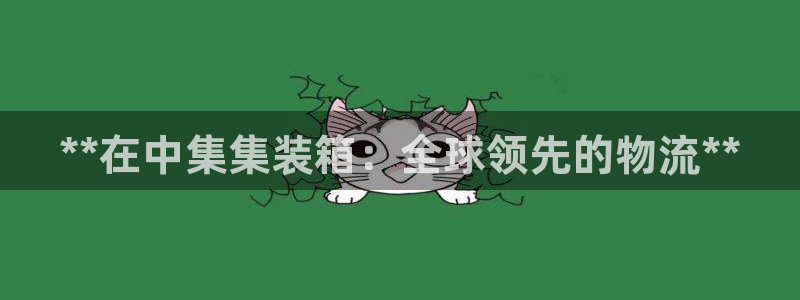 彩神是正规平台吗安全吗：**在中集集装箱：全球领先的物流**