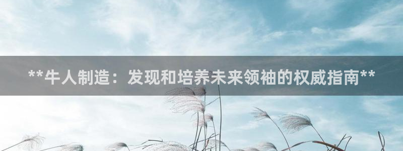 大发彩神争：**牛人制造：发现和培养未来领袖的权威指南**