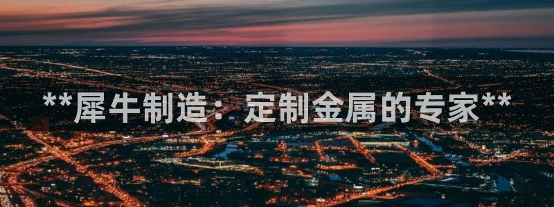 彩神是真的吗：**犀牛制造：定制金属的专家**