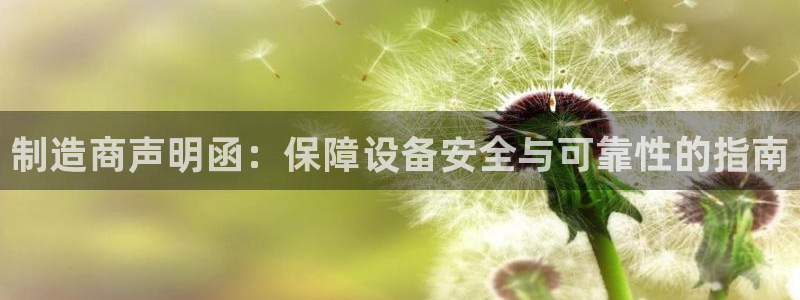 所有彩神购买首页都一样吗：制造商声明函：保障设备安全与可靠性的指南