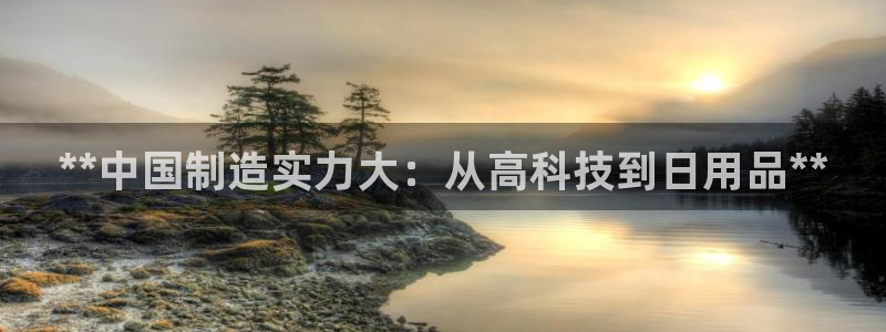 彩神争霸老平台：**中国制造实力大：从高科技到日用品**