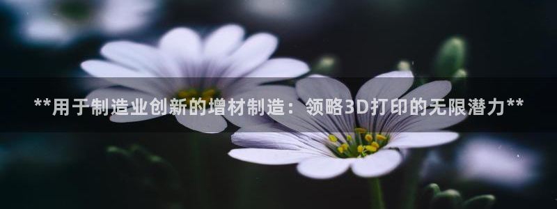 彩神网正规吗：**用于制造业创新的增材制造：领略3D打印的无限潜力**