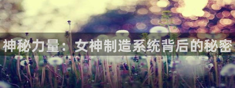 彩神大发云：神秘力量：女神制造系统背后的秘密