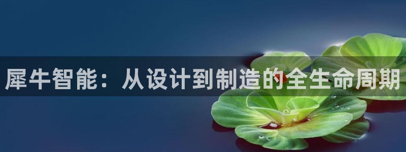 彩神大发黑平台：犀牛智能：从设计到制造的全生命周期