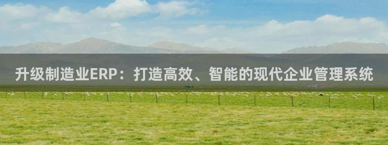 彩神大发是不是人为操作：升级制造业ERP：打造高效、智能的现代企业管理系统